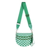 Women's Checkered Crossbody Bag Adjustable Strap