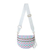 Women's Checkered Crossbody Bag Adjustable Strap