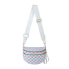 Women's Checkered Crossbody Bag Adjustable Strap