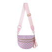 Women's Checkered Crossbody Bag Adjustable Strap