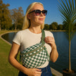 Women's Checkered Crossbody Bag Adjustable Strap