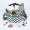 Women's Checkered Crossbody Bag Adjustable Strap