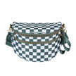 Women's Checkered Crossbody Bag Adjustable Strap