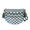 Women's Checkered Crossbody Bag Adjustable Strap