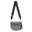 Women's Checkered Crossbody Bag Adjustable Strap