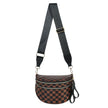 Women's Checkered Crossbody Bag Adjustable Strap