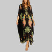 Women's Coconut Print Sequin Dress Mini - Black