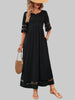 Women's Mesh Sleeve Evening Dress Maxi
