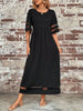 Women's Mesh Sleeve Evening Dress Maxi