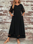 Women's Mesh Sleeve Evening Dress Maxi