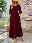 Women's Mesh Sleeve Evening Dress Maxi
