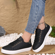 Women's Orthopedic Quilted Sneakers Lace Up