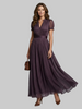 Women's Pleated Evening Dress Maxi