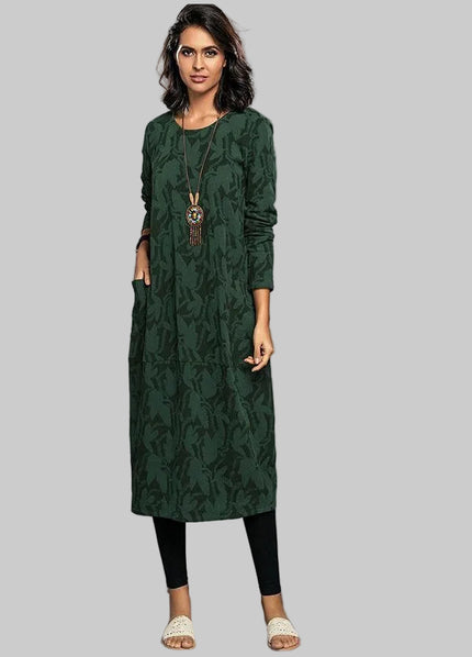 Women's Pocket Floral Dress Midi