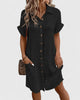 Women's Relaxed Summer Dress Midi - Black
