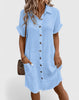 Women's Relaxed Summer Dress Midi - Blue