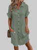 Women's Relaxed Summer Dress Midi - Green
