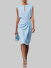 Women's Ruched Evening Dress Midi