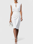Women's Ruched Evening Dress Midi