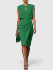 Women's Ruched Evening Dress Midi