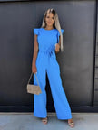 Women's Ruffle Elegant Jumpsuit Wide Leg