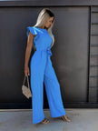 Women's Ruffle Elegant Jumpsuit Wide Leg