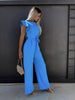 Women's Ruffle Elegant Jumpsuit Wide Leg