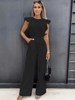 Women's Ruffle Elegant Jumpsuit Wide Leg