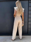 Women's Ruffle Elegant Jumpsuit Wide Leg