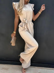 Women's Ruffle Elegant Jumpsuit Wide Leg