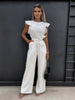Women's Ruffle Elegant Jumpsuit Wide Leg