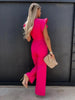 Women's Ruffle Elegant Jumpsuit Wide Leg