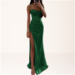Women's Sequin Corset Party Dress Maxi - Green
