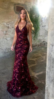 Women's Sequin Evening Dress Maxi