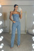 Women's Sequin Party Jumpsuit Strapless