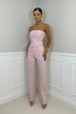 Women's Sequin Party Jumpsuit Strapless