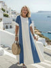 Women's Short Sleeve Summer Dress Maxi