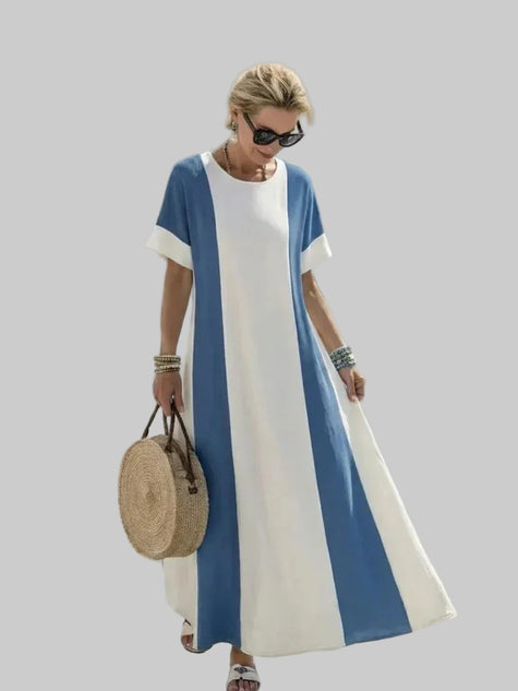 Women's Short Sleeve Summer Dress Maxi