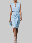 Women's Sleek Fit Dress Versatile - Light Blue
