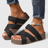 Women's Snake Print Sandals Orthopedic - Black