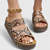 Women's Snake Print Sandals Orthopedic - Snake Print