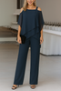 Women's Spaghetti Straps Jumpsuit Tailor - Dark Blue