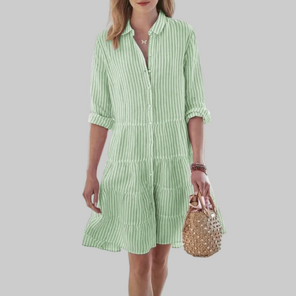 Women's Striped Shirt Dress Mini