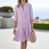Women's Striped Shirt Dress Mini