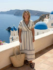 Women's Striped Summer Dress Maxi