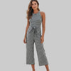 Women's Striped Summer Jumpsuit Sleeveless