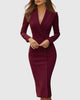 Women's Tailored Blazer Dress Midi - Mulberry