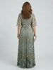 Women's V-Neck Evening Dress Maxi