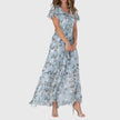 Women's V-Neck Floral Dress Maxi