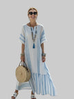 Women's V-Neck Summer Dress Maxi